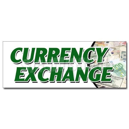 CURRENCY EXCHANGE DECAL Sticker Best Conversion Rate Fast Low Cost Dollar